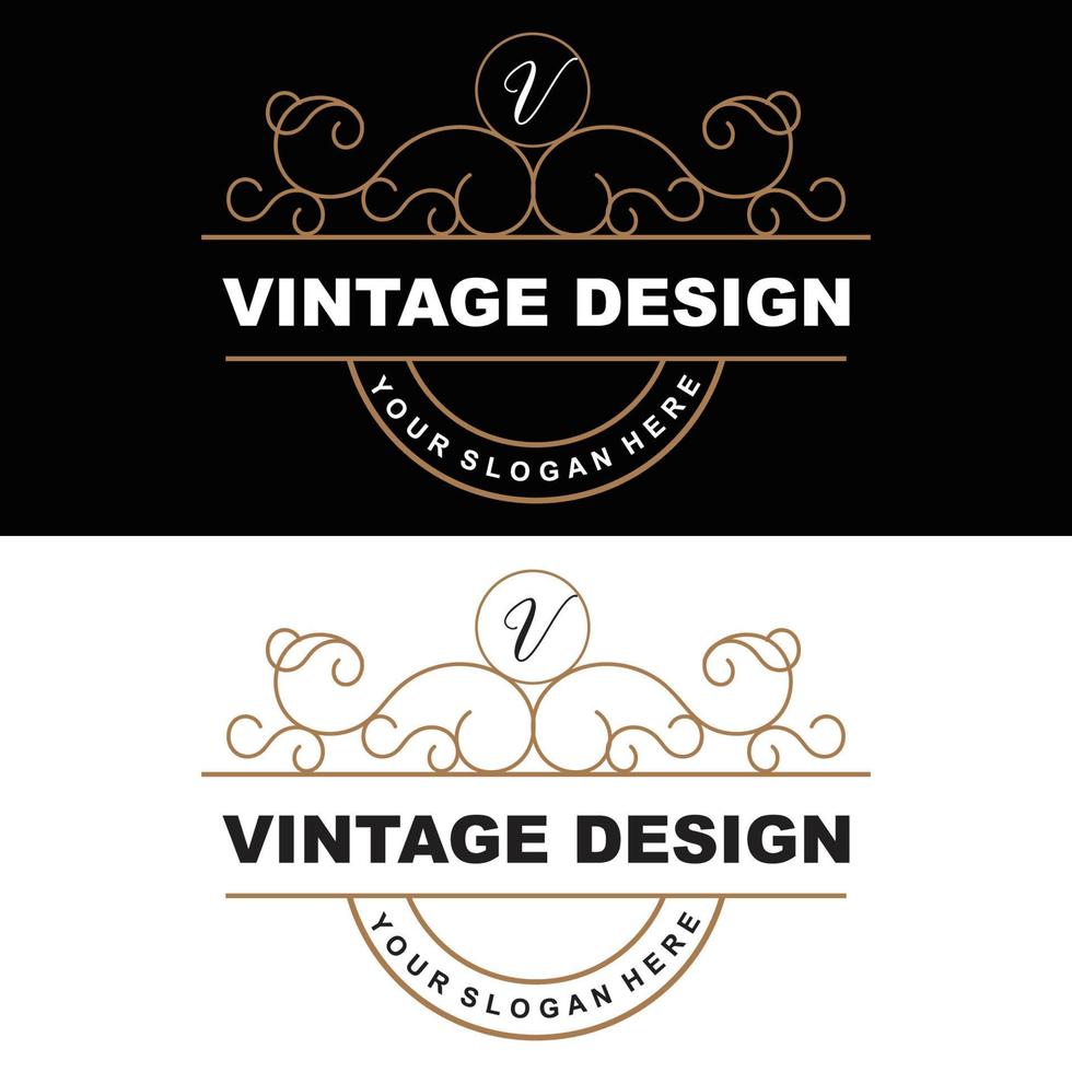 retro årgång design, lyxig minimalistisk vektor prydnad logotyp, med mandala och batik stil, produkt varumärke illustration, inbjudan, baner, mode