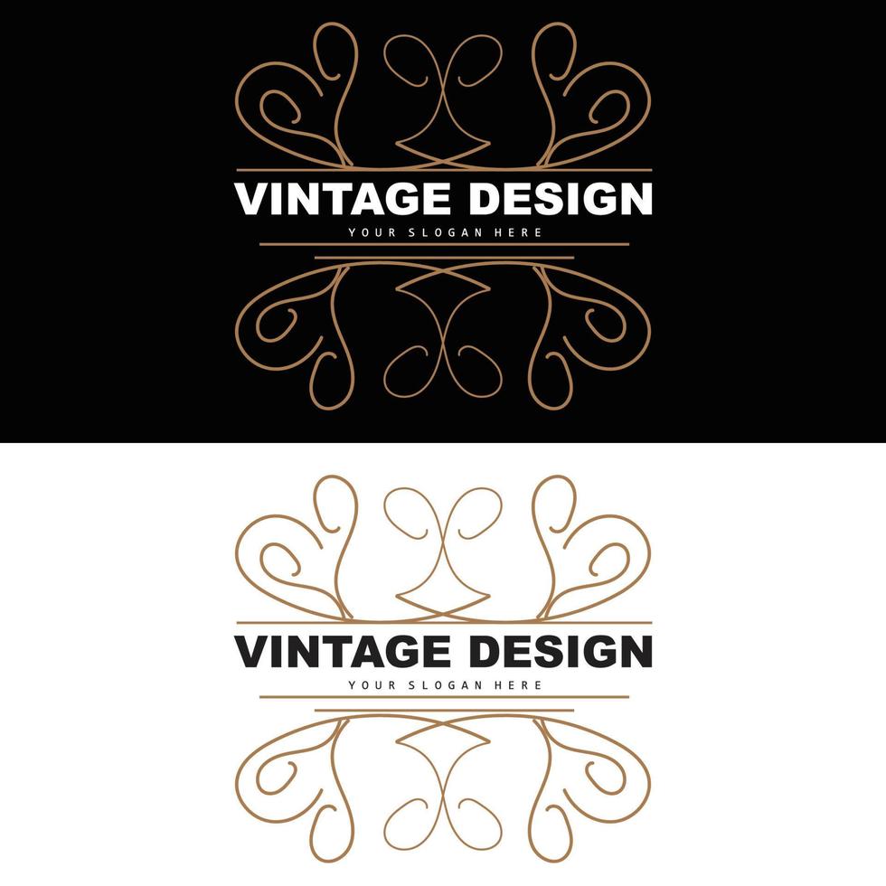 retro årgång design, lyxig minimalistisk vektor prydnad logotyp, med mandala och batik stil, produkt varumärke illustration, inbjudan, baner, mode