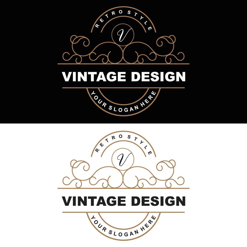 retro årgång design, lyxig minimalistisk vektor prydnad logotyp, med mandala och batik stil, produkt varumärke illustration, inbjudan, baner, mode