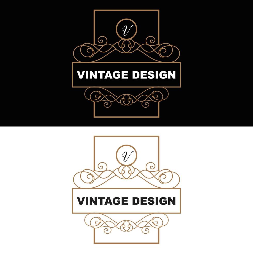 Retro-Vintage-Design, luxuriöses minimalistisches Vektor-Ornament-Logo, mit Mandala- und Batik-Stil, Produktmarkenillustration, Einladung, Banner, Mode vektor