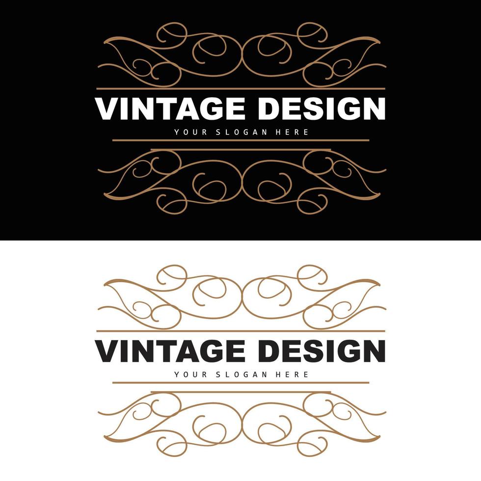 retro årgång design, lyxig minimalistisk vektor prydnad logotyp, med mandala och batik stil, produkt varumärke illustration, inbjudan, baner, mode