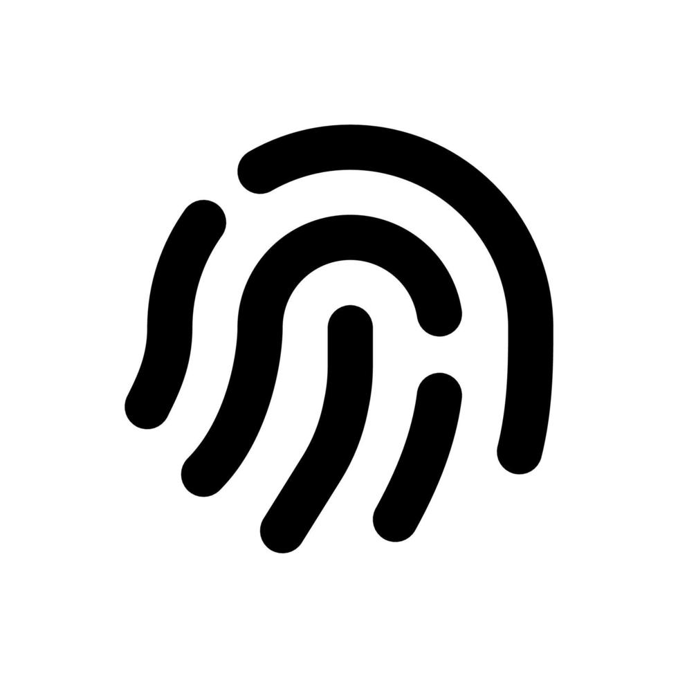 Touch-ID-Vektorsymbol isoliert auf Hintergrund. Fingerabdruck-Symbol, trendiges süßes Symbol. perfekte Pixel. Abbildung Eps 10. - Vektor