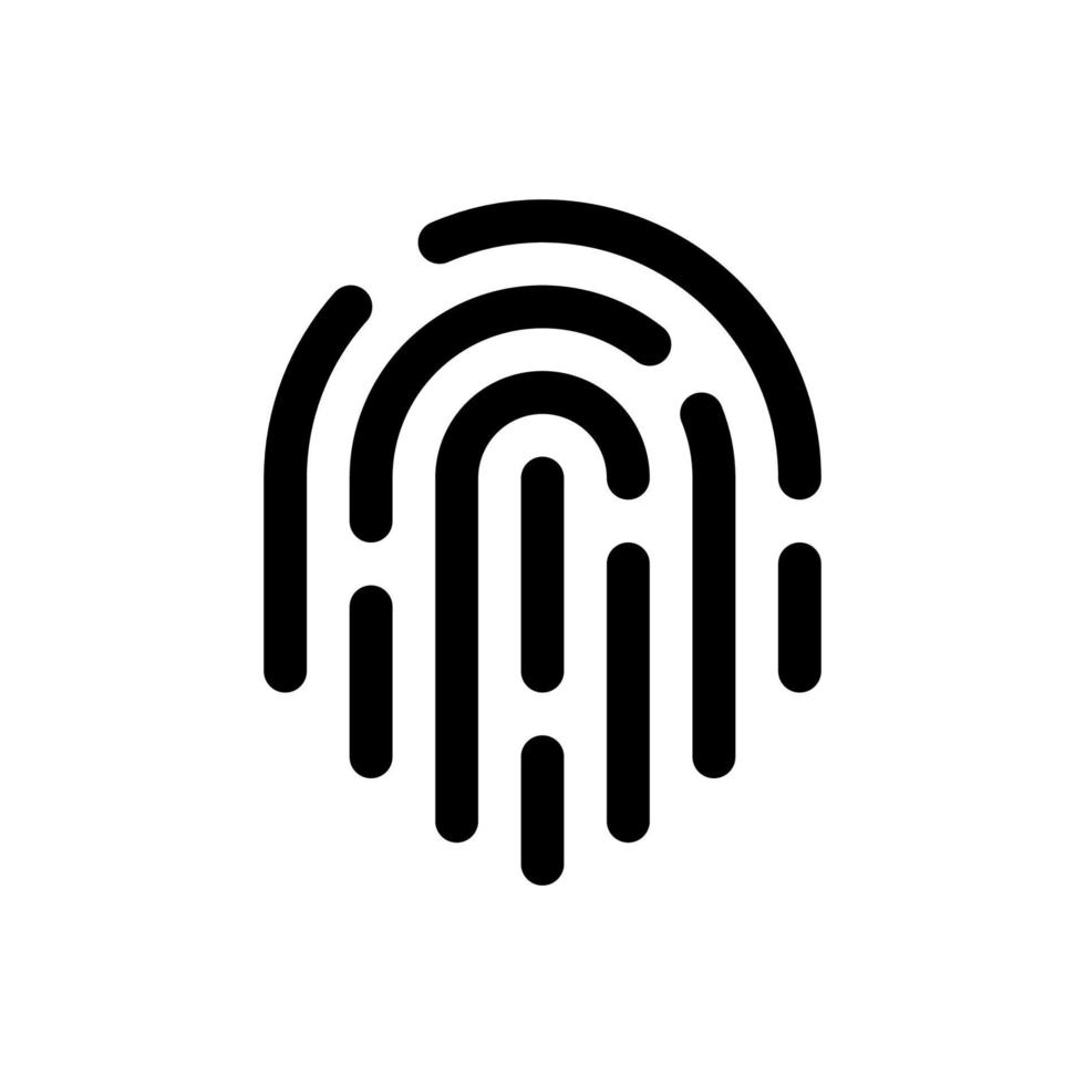 Touch-ID-Vektorsymbol isoliert auf Hintergrund. Fingerabdruck-Symbol, trendiges süßes Symbol. perfekte Pixel. Abbildung Eps 10. - Vektor