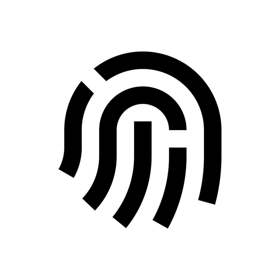 Touch-ID-Vektorsymbol isoliert auf Hintergrund. Fingerabdruck-Symbol, trendiges süßes Symbol. perfekte Pixel. Abbildung Eps 10. - Vektor