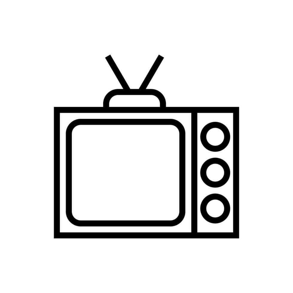 TV-Symbol im trendigen flachen Stil isoliert auf grauem Hintergrund. fernsehsymbol für ihr website-design, logo, app, ui. Vektorillustration, eps10. vektor