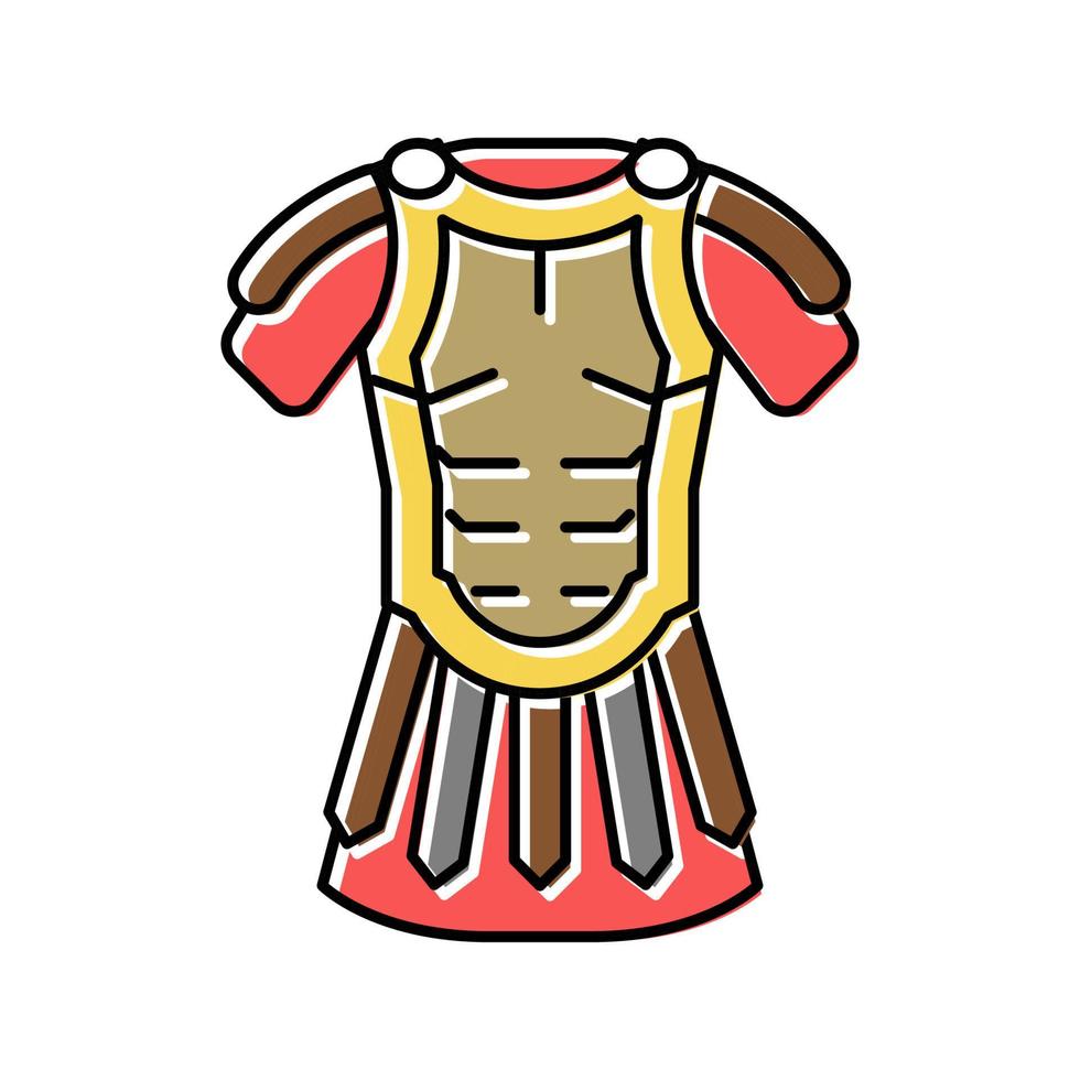 Legionäre Kleidung antikes Rom Farbsymbol Vektor Illustration
