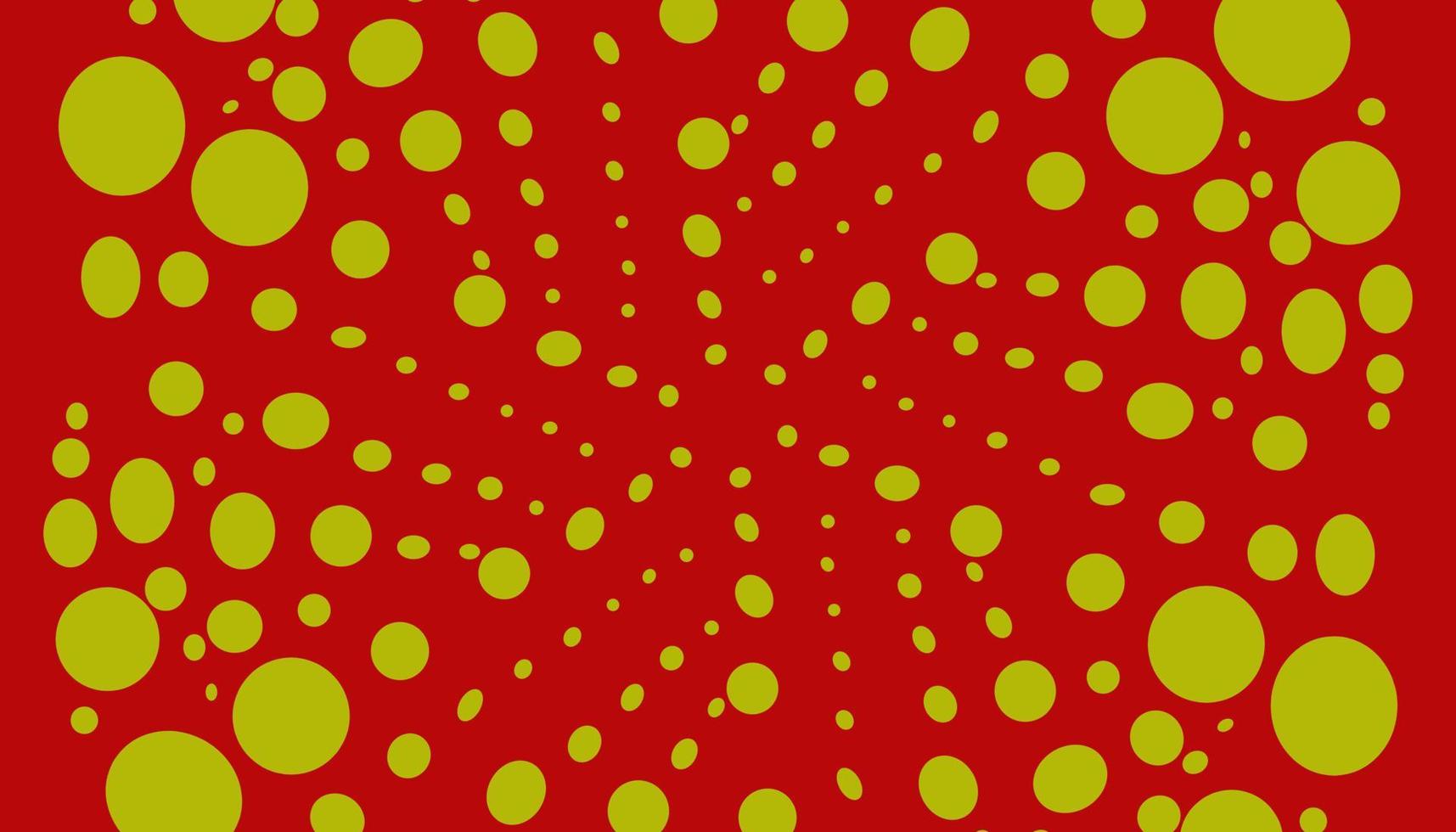 roter Illustrationshintergrund mit gelben Kreisbällen vektor