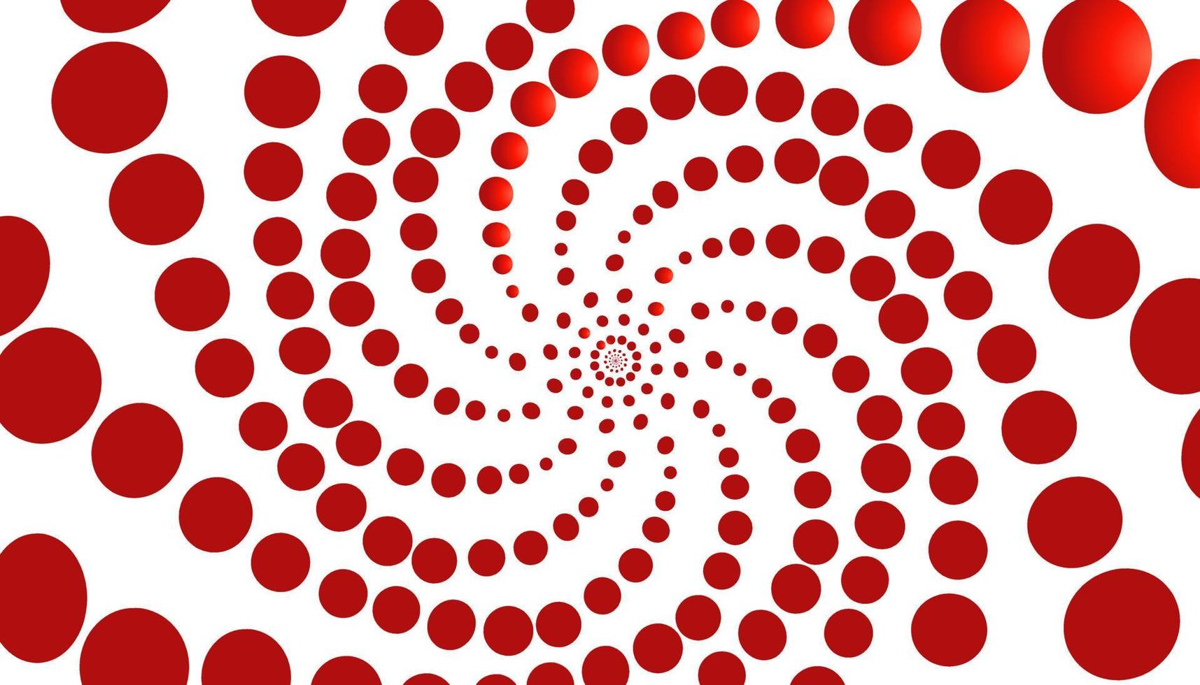 abstrakt bakgrund med röd spiral bollar vektor
