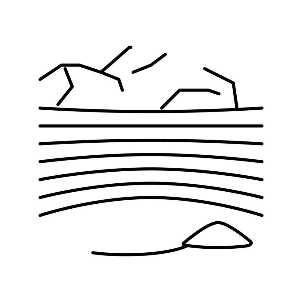 dagbrott guldgruva linje ikon vektor illustration