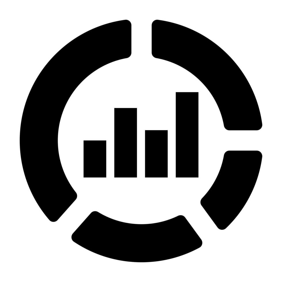 unik design ikon av data analys vektor