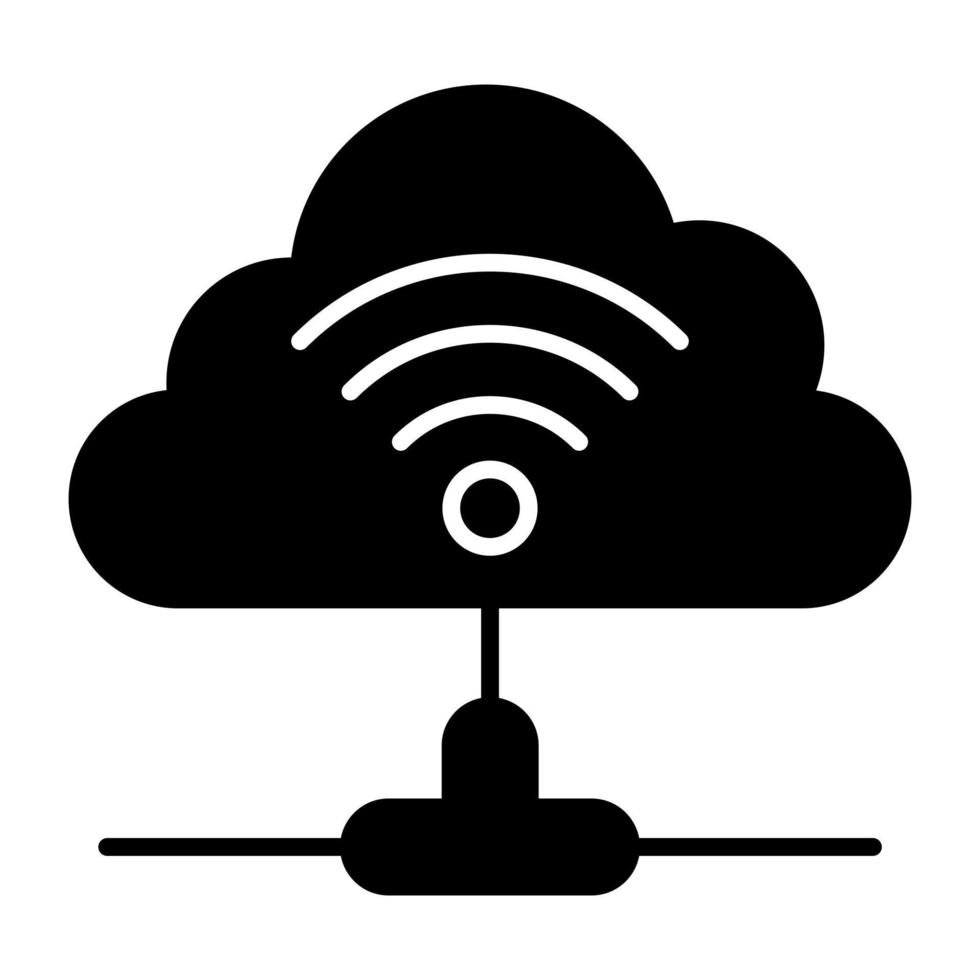 perfekt designikon för cloud wifi vektor