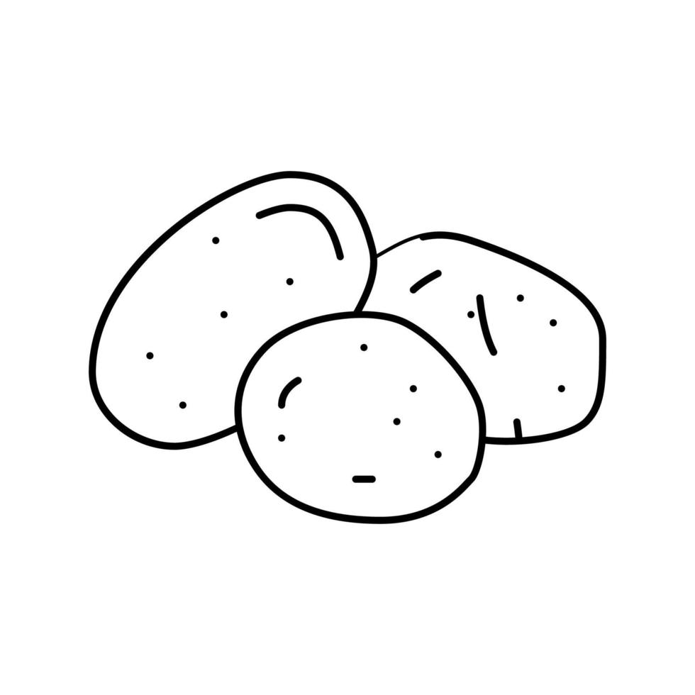 Chip Kartoffel Gemüse Symbol Leitung Vektor Illustration