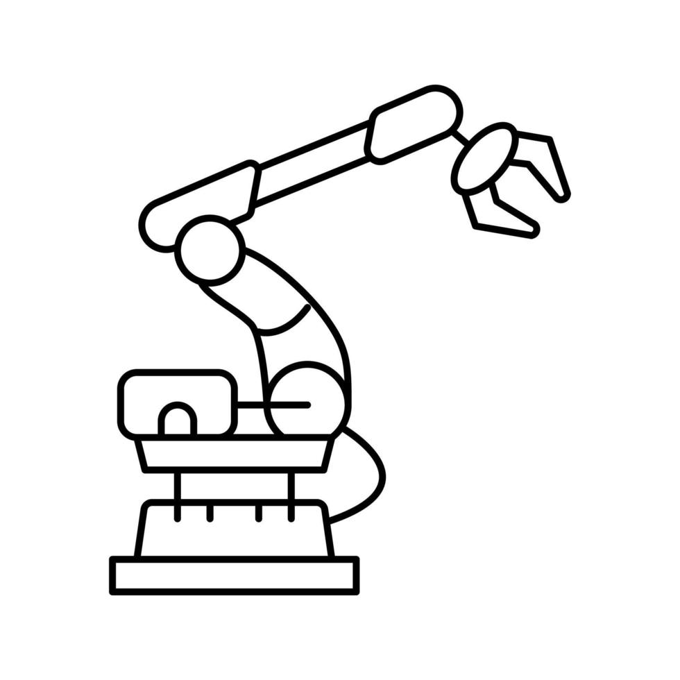 Arm Roboter Industrie Symbol Leitung Vektor Illustration