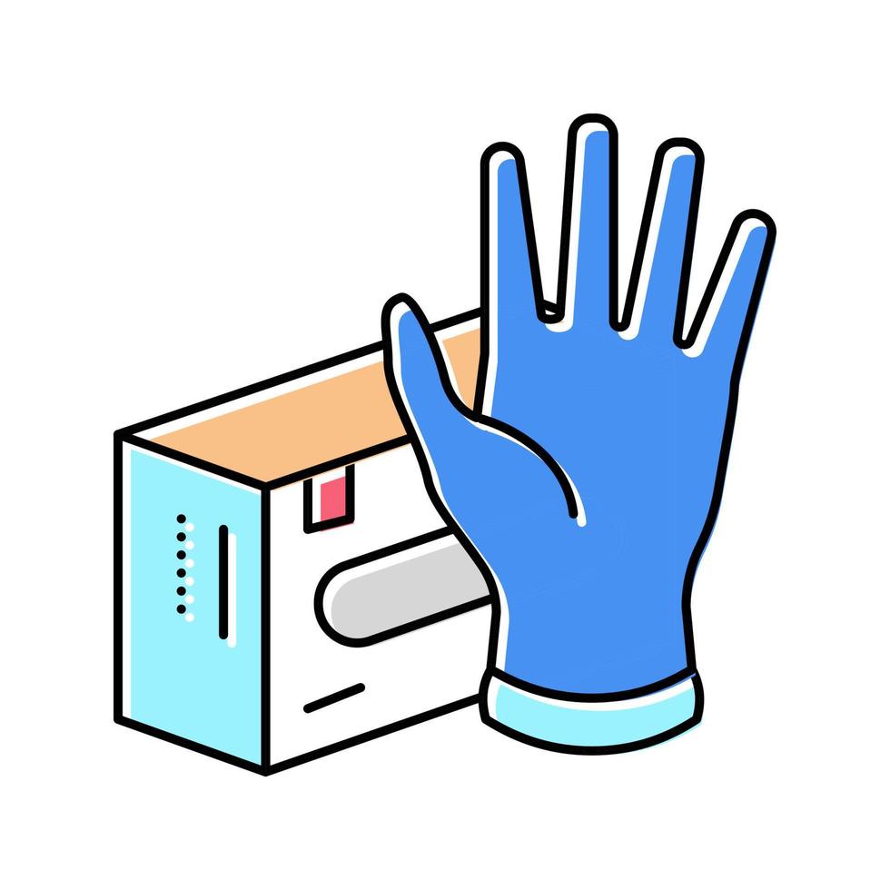 Handschuhe medizinische Farbe Symbol Vektor Illustration