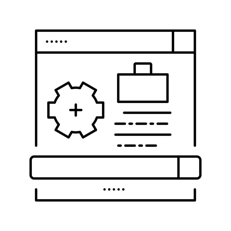 Verarbeiten Sie die Symbolvektorillustration der Arbeitslinie vektor