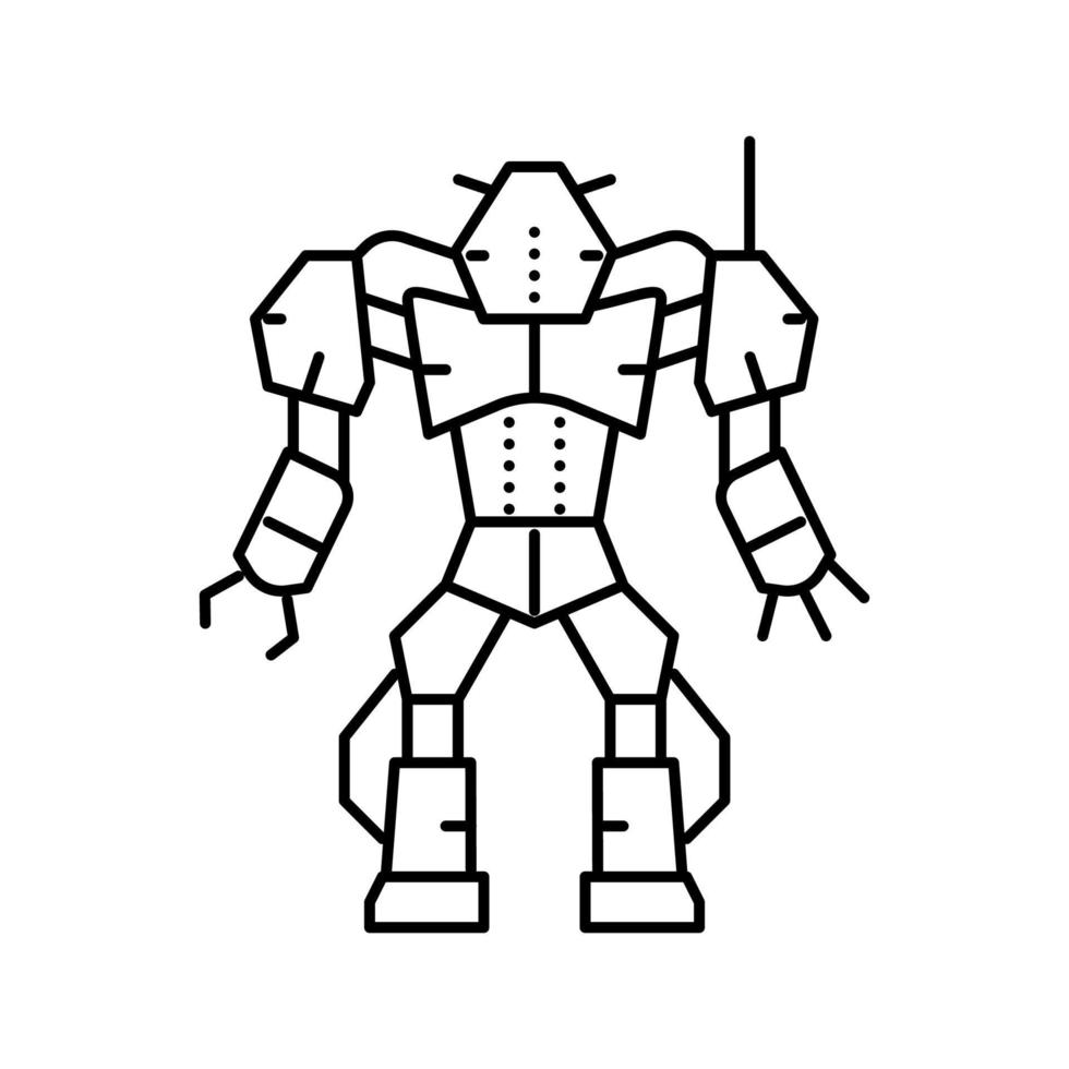 Roboter Monster Symbol Leitung Vektor Illustration