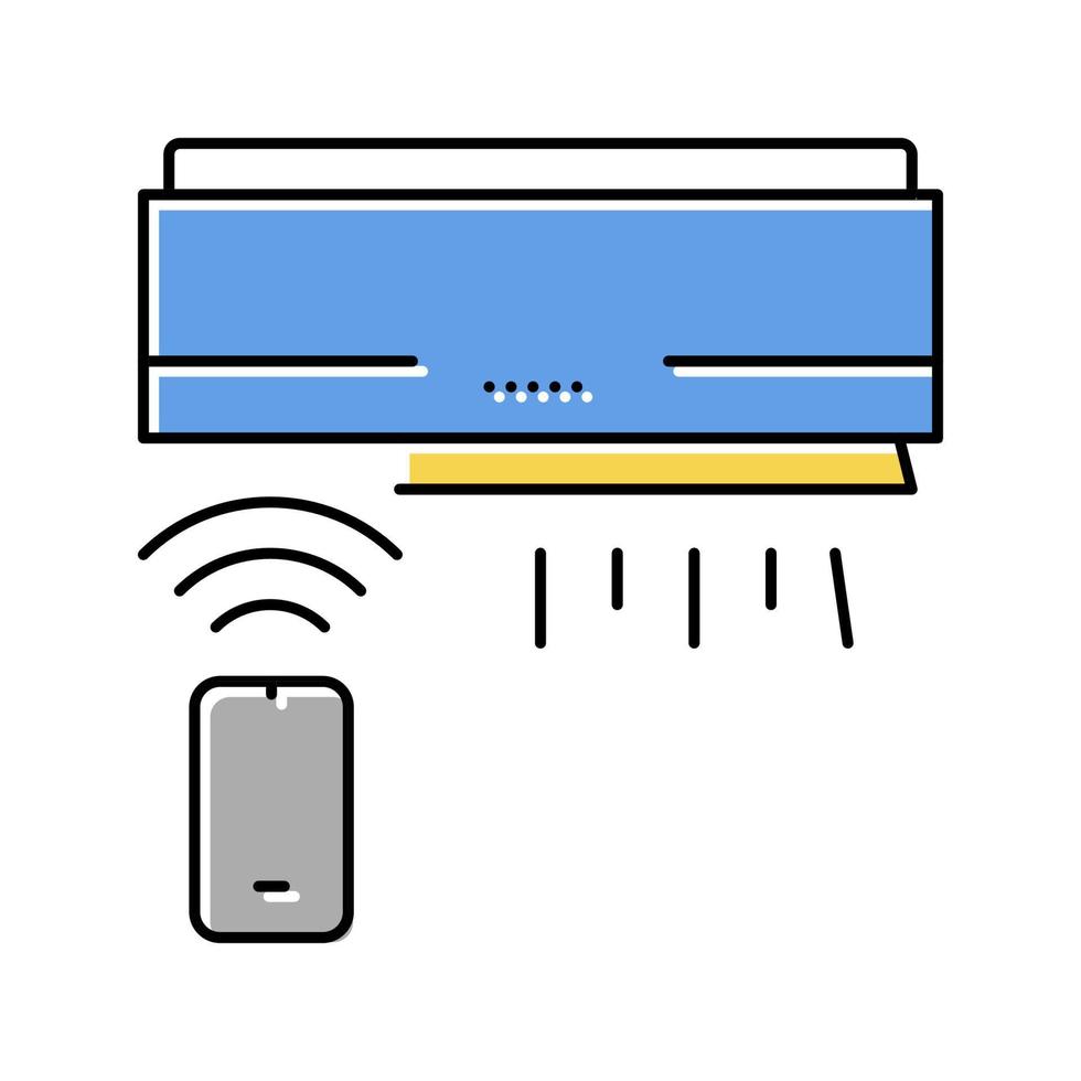 klimaanlage, klimakontrollsystem farbe symbol vektor illustration