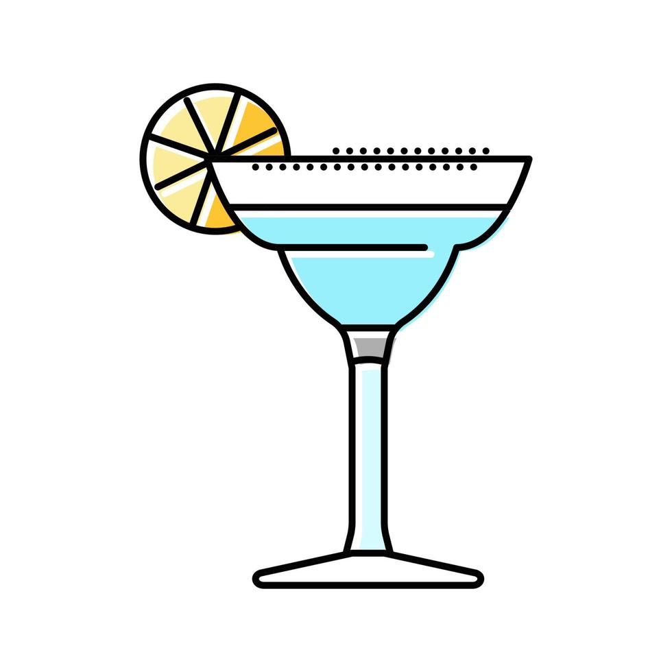 margarita cocktailglas trinken farbe symbol vektor illustration