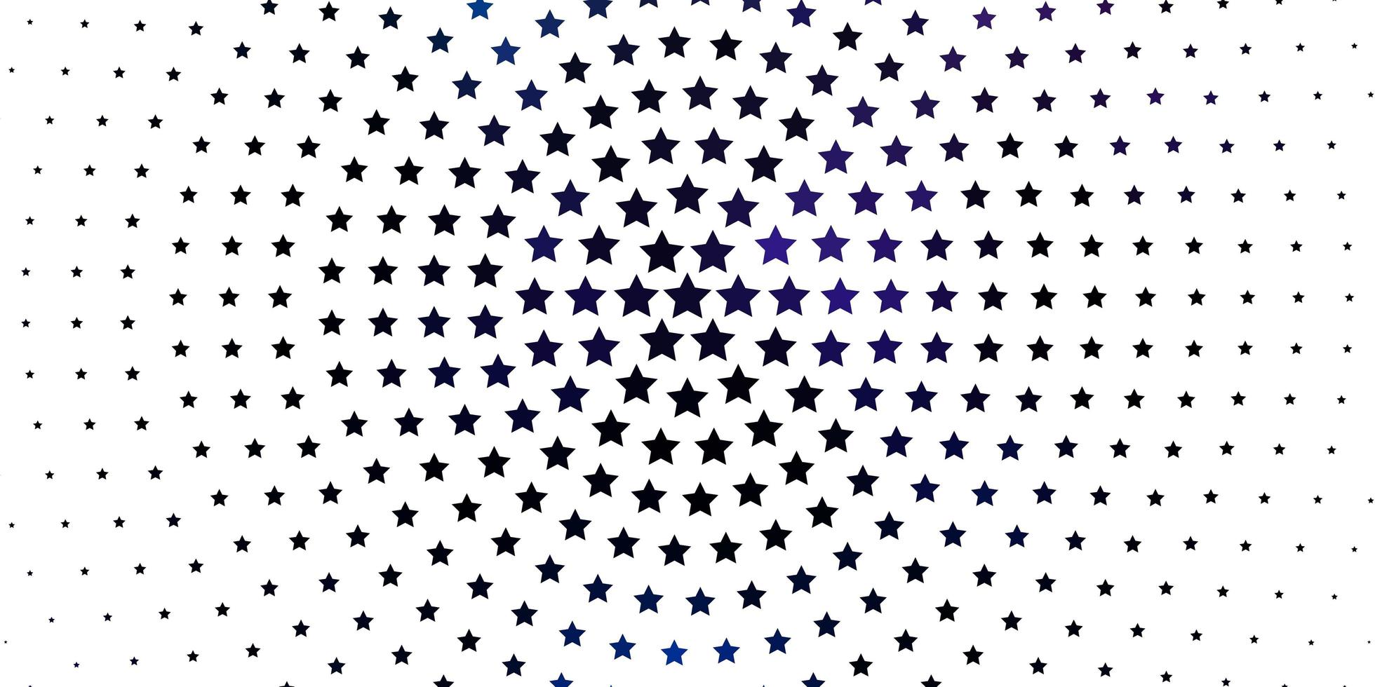 ljusrosa, blå vektorlayout med ljusa stjärnor. vektor