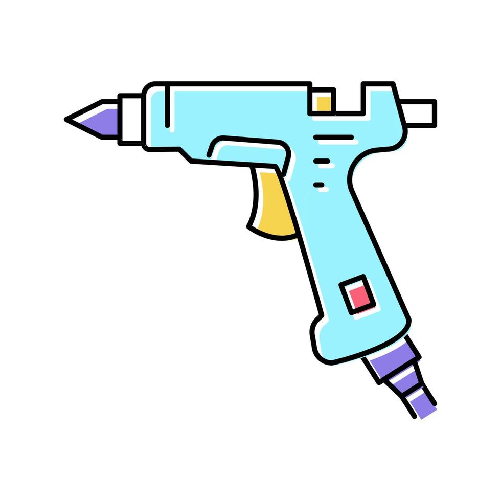 kleber pistole schmuck farbe symbol vektor illustration