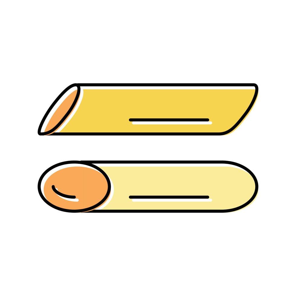 Penne Pasta Farbe Symbol Vektor Illustration