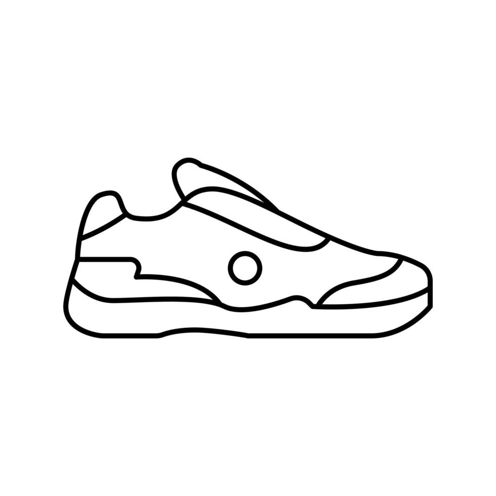 Männer Tennisschuh Symbol Leitung Vektor Illustration