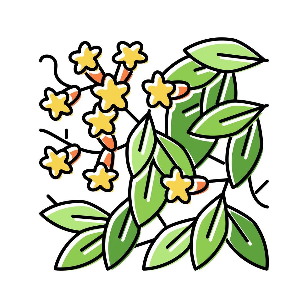 Bignonia capreolata Farbe Symbol Vektor Illustration