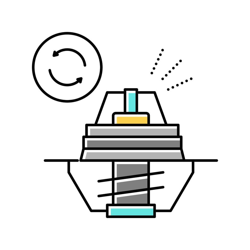 Thermostat Ersatz Farbsymbol Vektor isolierte Illustration