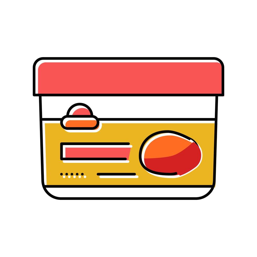 Butter Mango Frucht Farbe Symbol Vektor Illustration