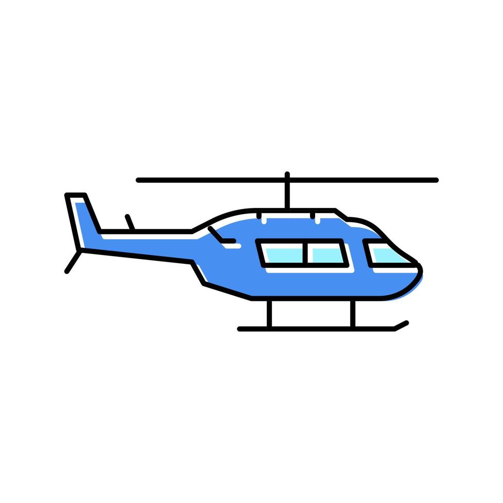 helikopter transport färg ikon vektor illustration