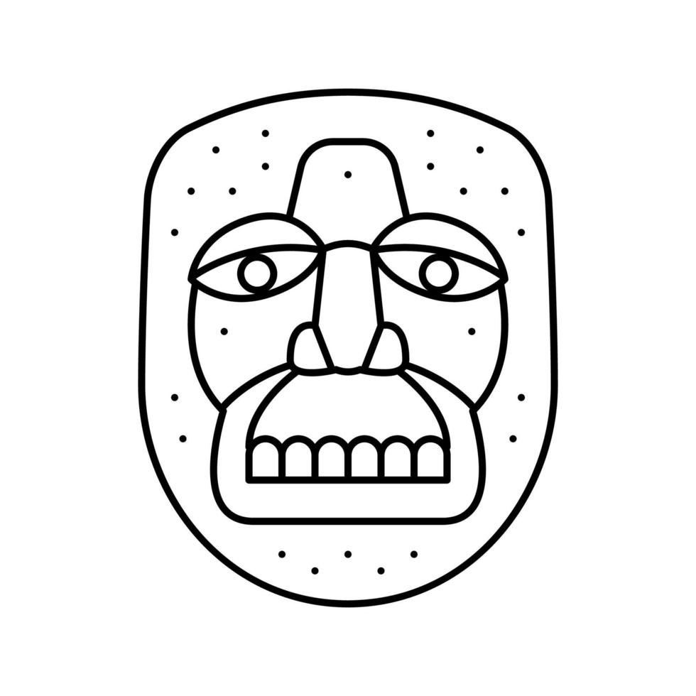 Maske Antik Symbol Leitung Vektor Illustration