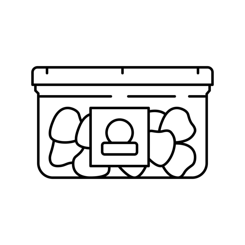 verpackte Erdbeeren Symbol Leitung Vektor Illustration