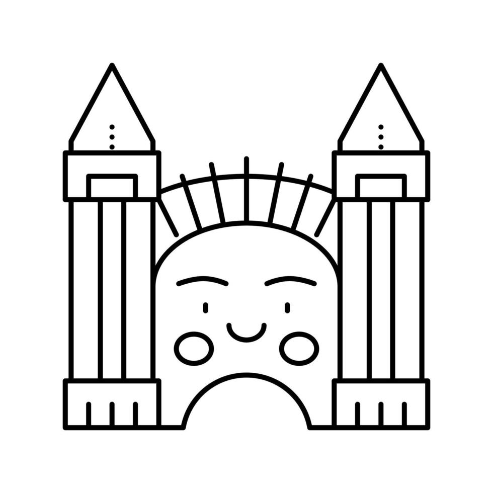 luna park linie symbol vektor illustration