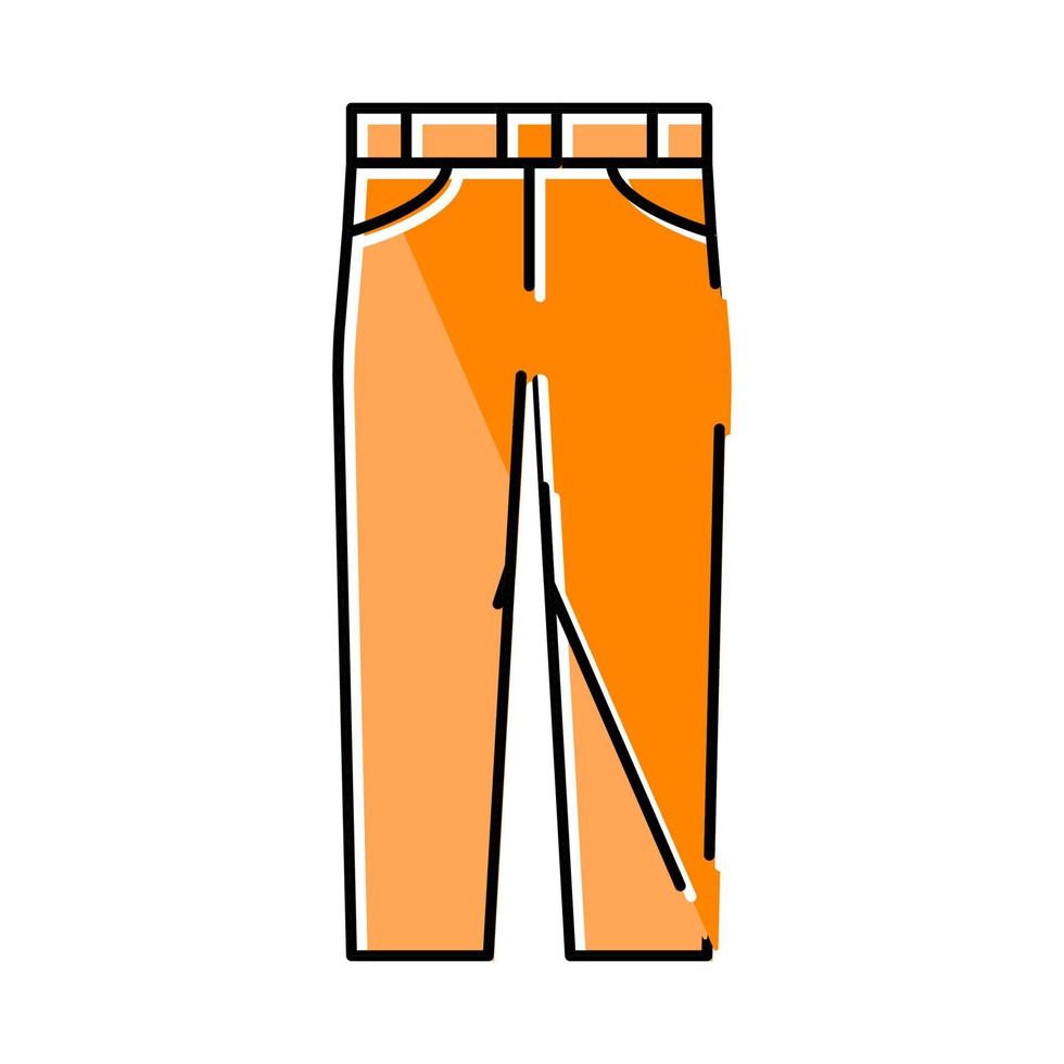 Chino Hose Kleidung Farbe Symbol Vektor Illustration