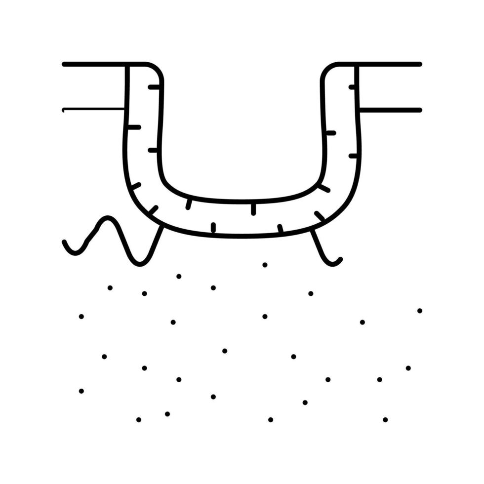 hypertrophe Aknenarbenlinie Symbol Vektor Illustration