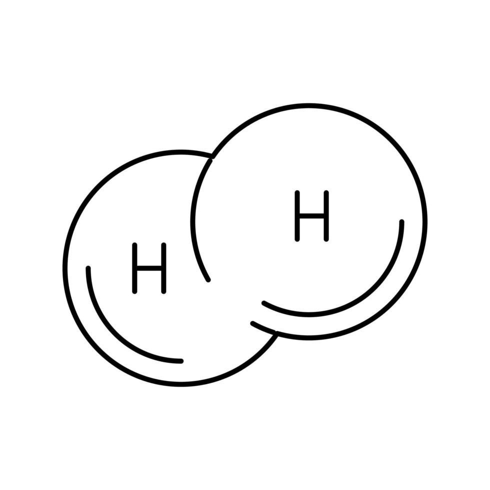 kemisk förening väte linje ikon vektorillustration vektor