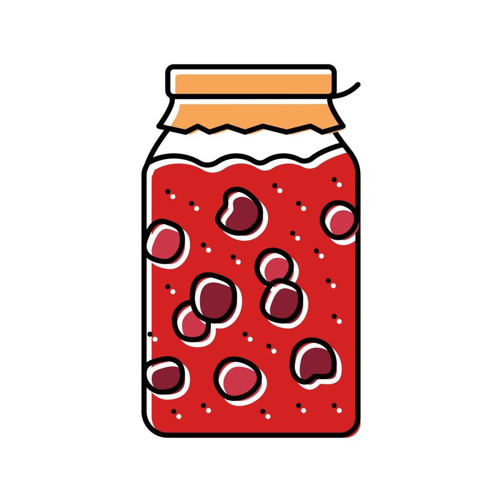 kirschmarmelade, farbe, symbol, vektor, illustration vektor