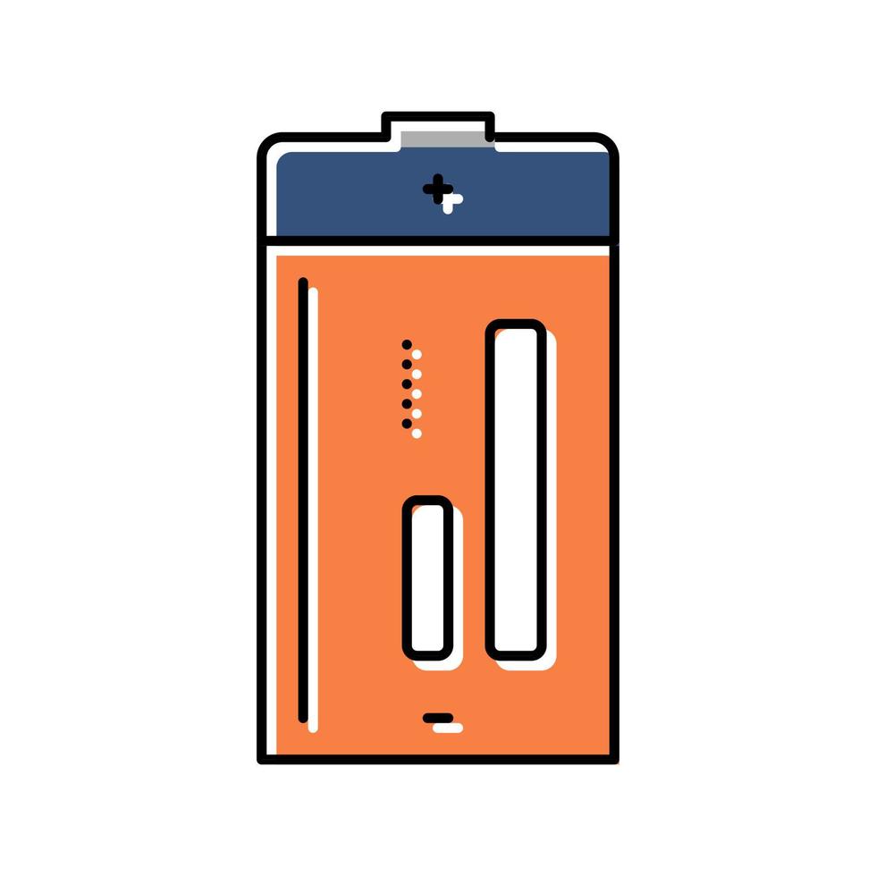 d Batterie Energie Farbe Symbol Vektor Illustration