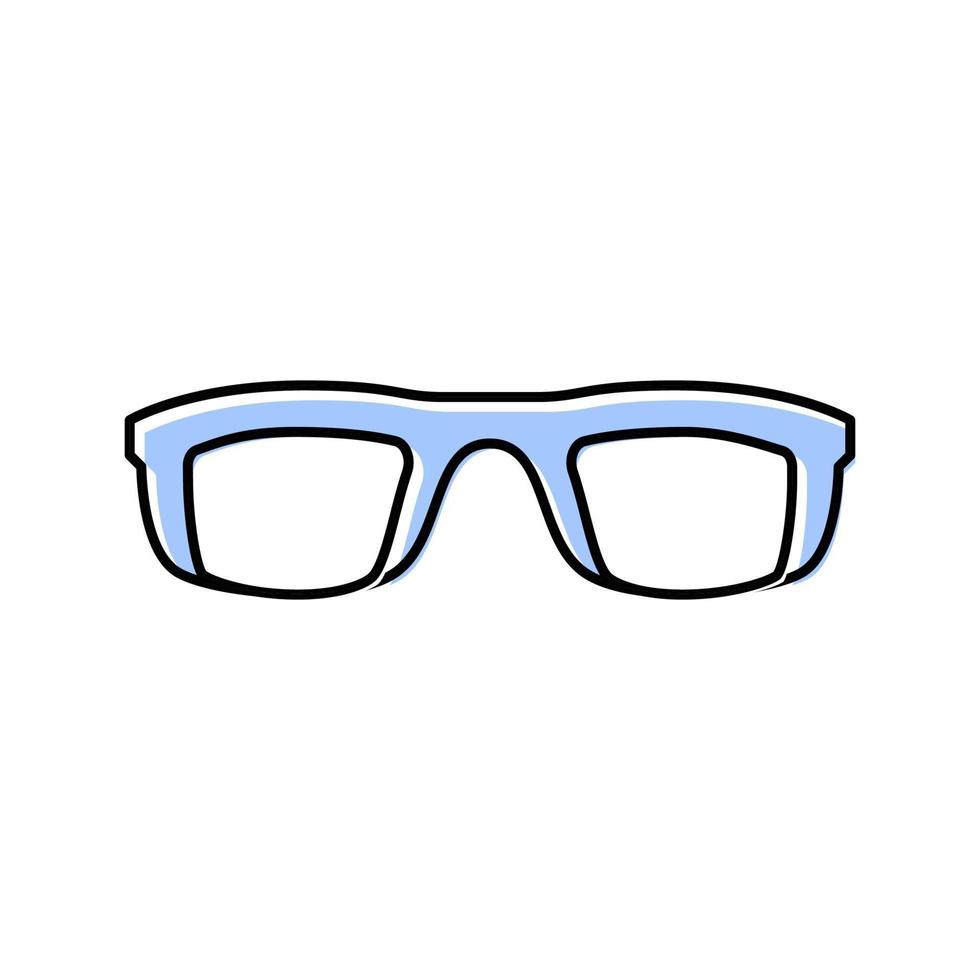 unge pojke glasögon ram Färg ikon vektor illustration