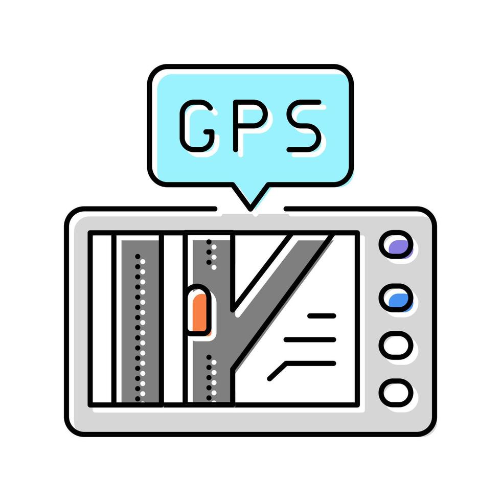 gps assistent Färg ikon vektor illustration