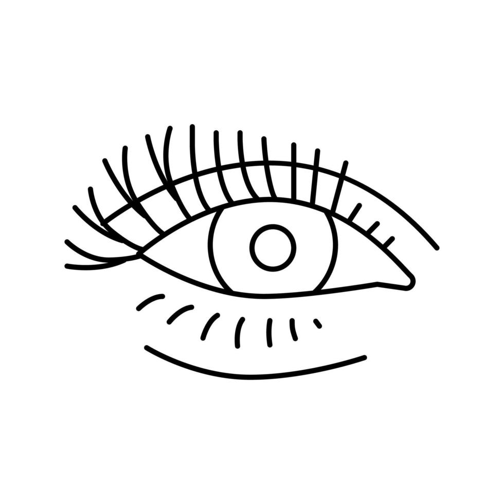 falsche wimpern linie symbol vektor illustration