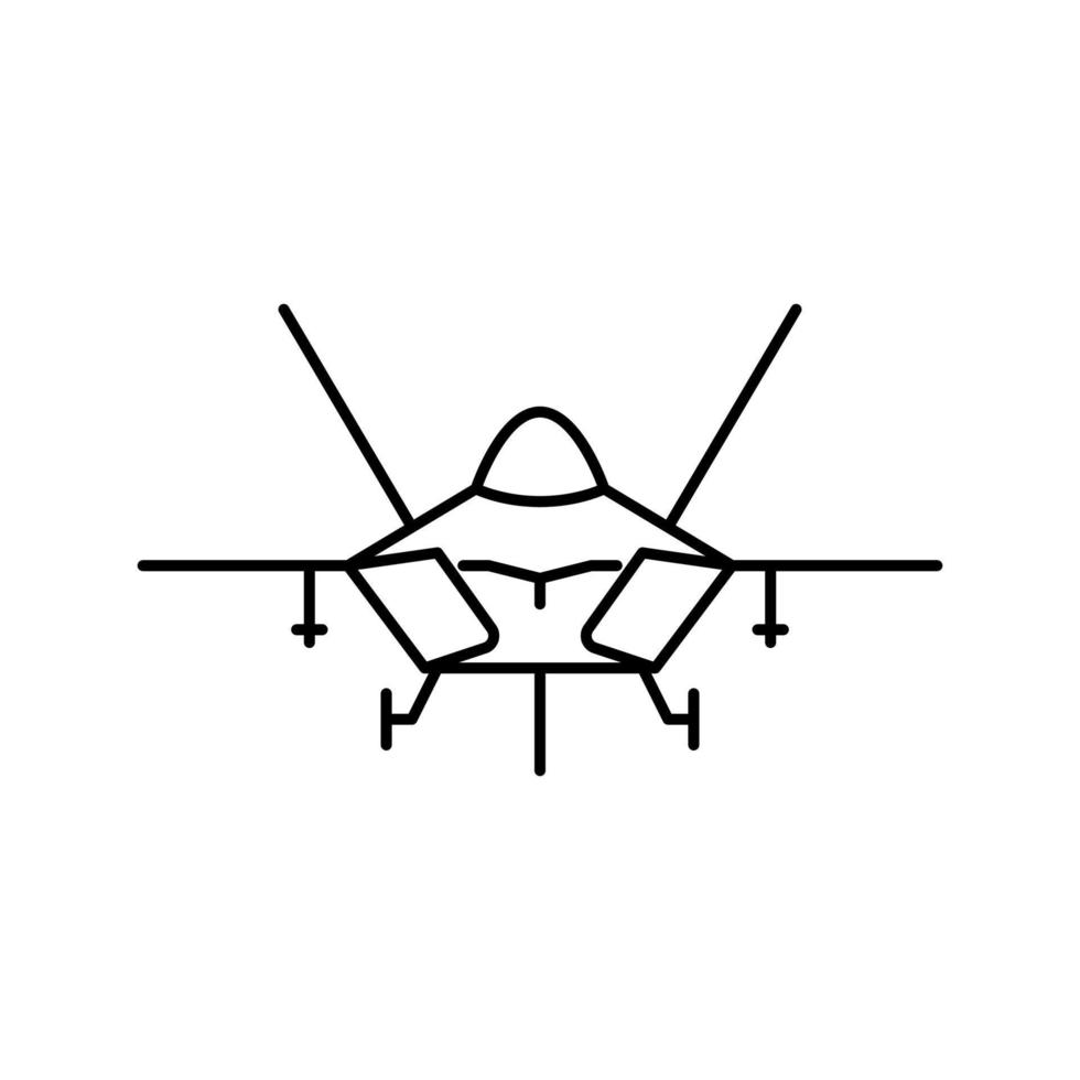 Jet Transport Fahrzeug Symbol Leitung Vektor Illustration