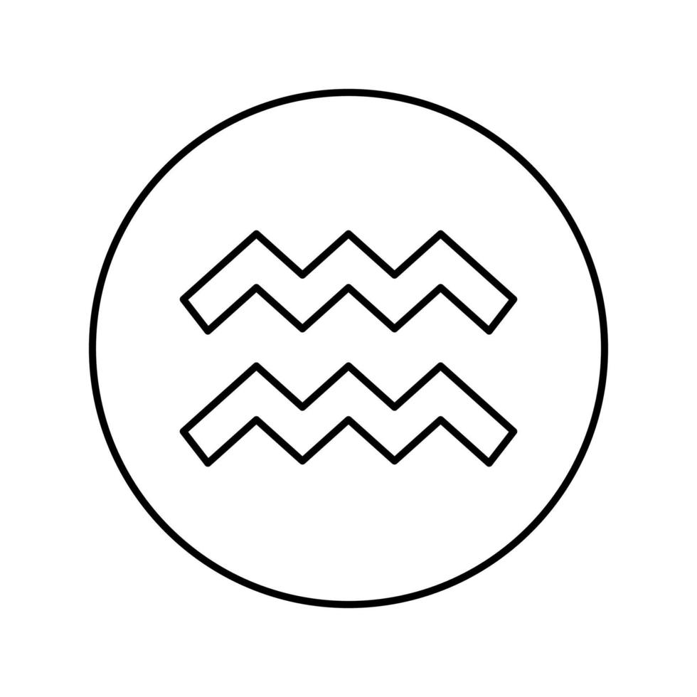 Wassermann Sternzeichen Symbol Leitung Vektor Illustration