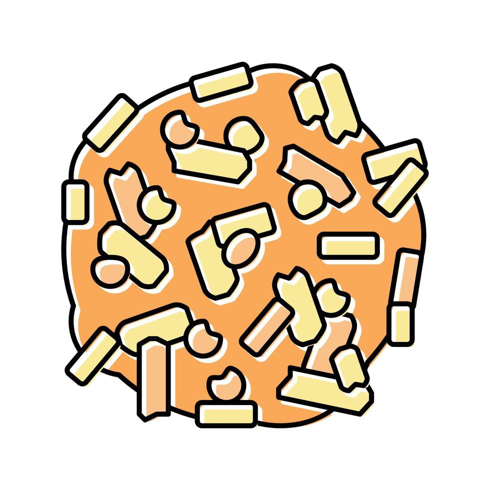 Holzpellets Farbe Symbol Vektor Illustration