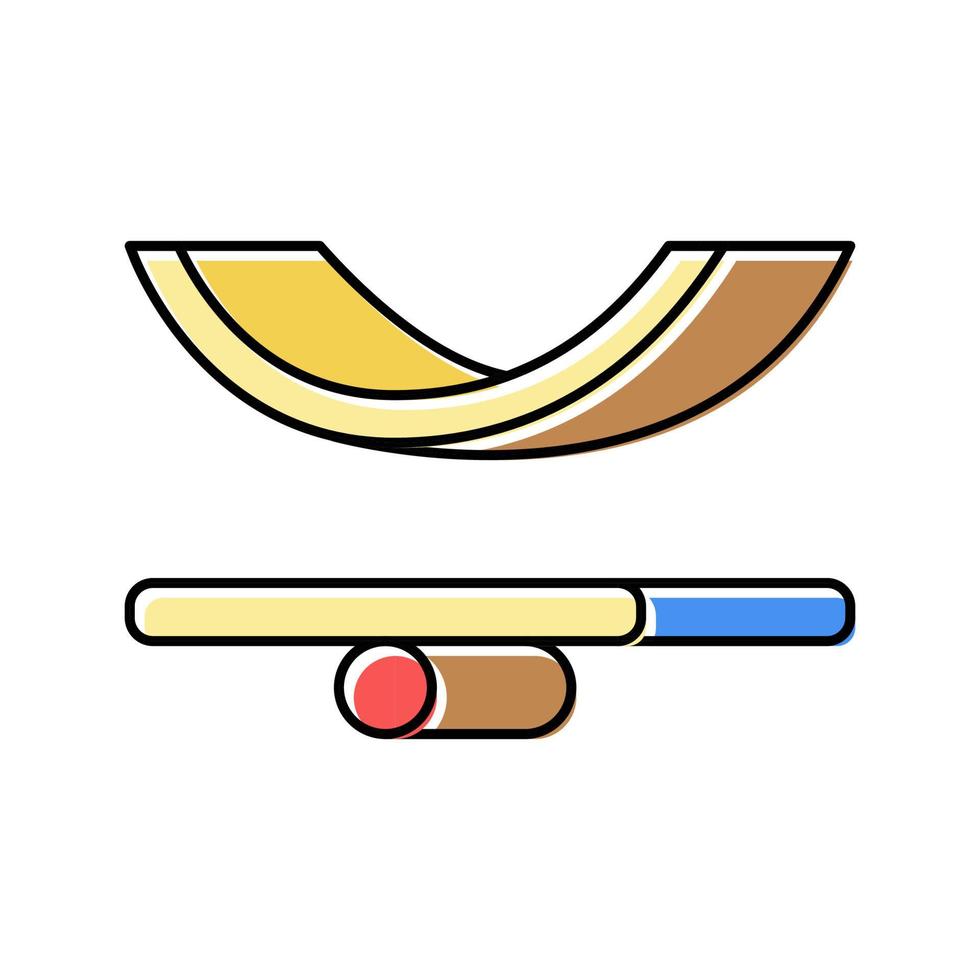 Balance Board Farbsymbol Vektor Illustration