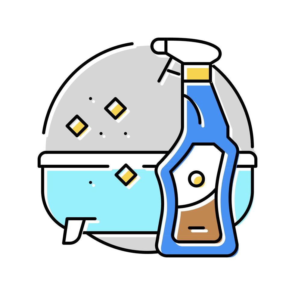 Badreiniger Waschmittel Farbe Symbol Vektor Illustration