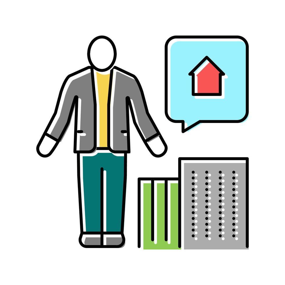 Property Manager Farbe Symbol Vektor Illustration