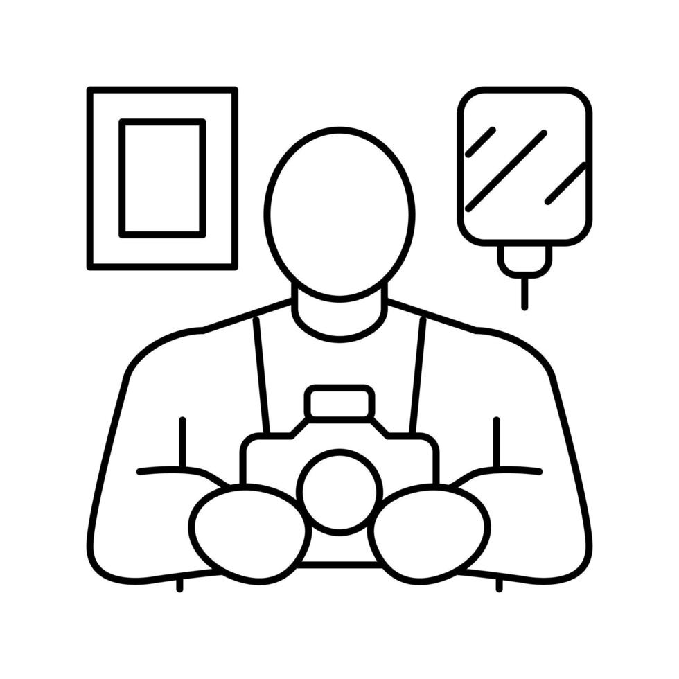 Fotograf Business Line Symbol Vektor Illustration