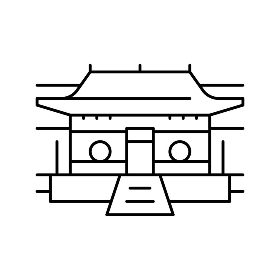Shaolin Kloster Symbol Leitung Vektor Illustration