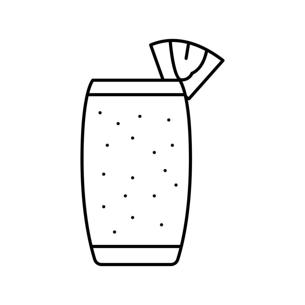 Ananas-Smoothie-Fruchtsaft-Lebensmittellinie Symbol-Vektor-Illustration vektor